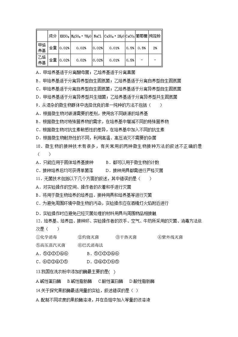 【生物】福建省永春县第一中学2018-2019学年高二3月月考试题第2页