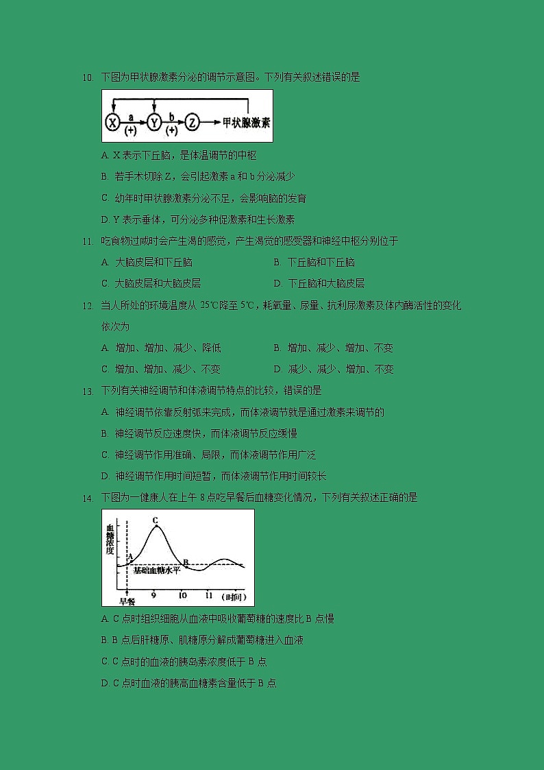 【生物】内蒙古北方重工业集团有限公司第三中学2018-2019学年高二10月月考试题03