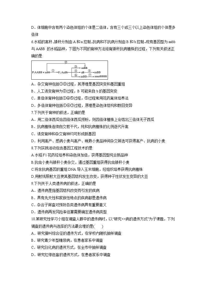 【生物】内蒙古翁牛特旗乌丹第一中学2018-2019学年高二上学期第一次阶段测试（10月）试题02