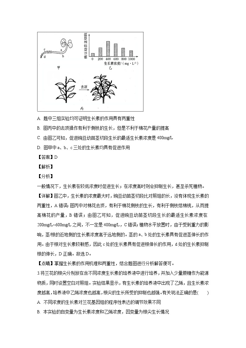 【生物】四川省南充市阆中中学2018-2019学年高二上学期1月质量检测试题（解析版）02