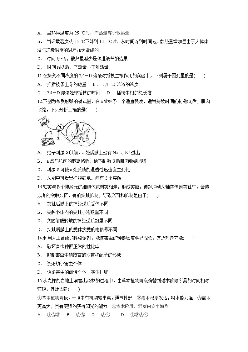 【生物】云南省丘北县民族中学2018-2019学年高二9月月考试题03