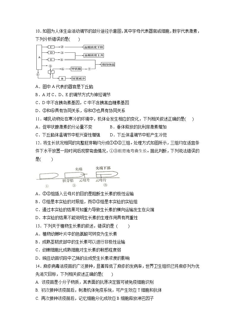 【生物】湖北省沙市中学2018-2019学年高二上学期第八次双周考试题第3页
