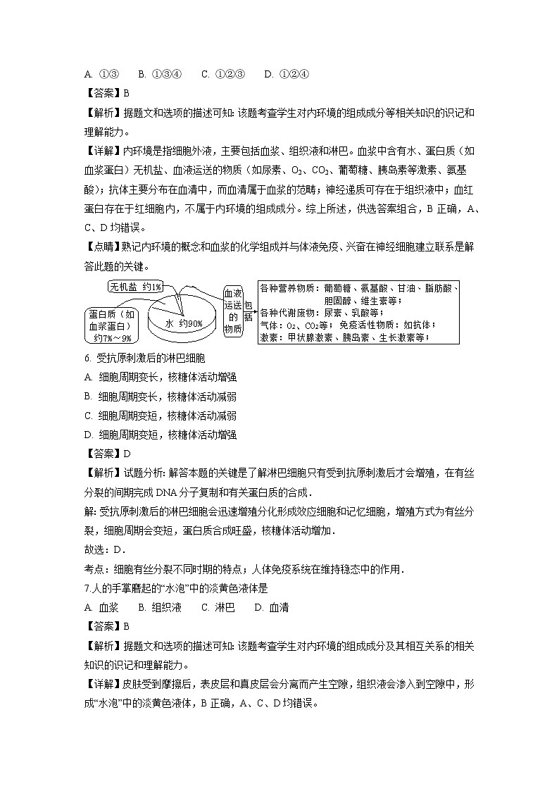 【生物】黑龙江省哈尔滨市第三中学校2018-2019学年高二上学期第二次月考试题（解析版）03