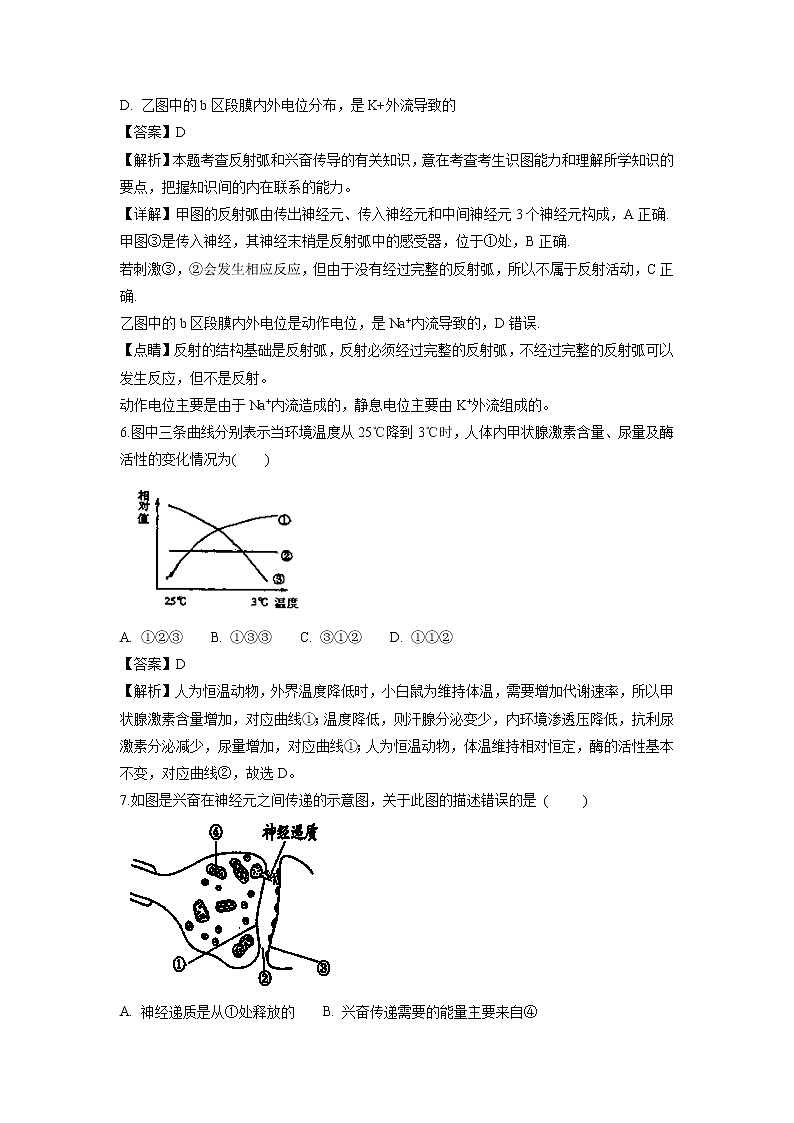 【生物】黑龙江省牡丹江市第一高级中学2018-2019学年高二上学期10月月考（理）试题（解析版）03