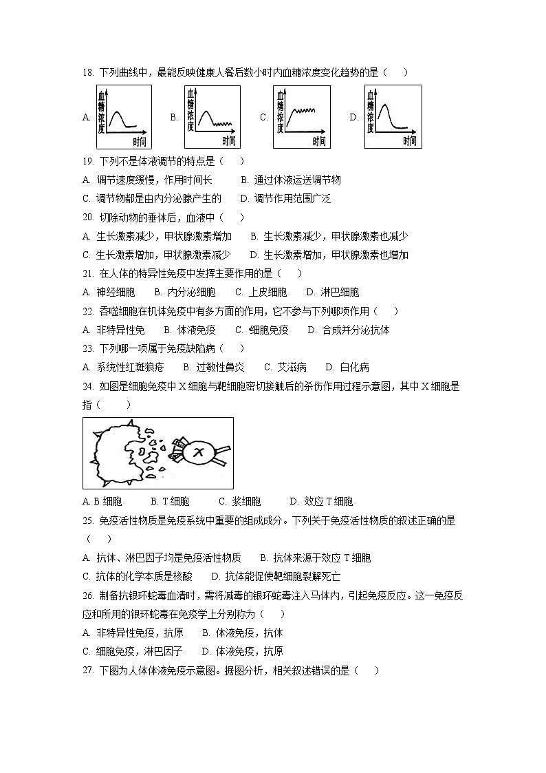 【生物】江苏省徐州市睢宁县第一中学2018-2019学年高二10月月考试题03