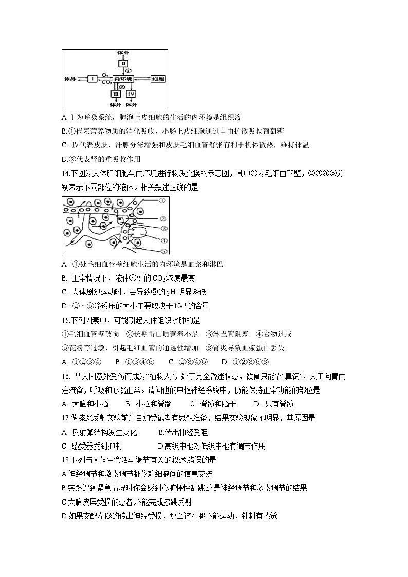 【生物】吉林省白城市第一中学2018-2019学年高二上学期第一次月考试题03
