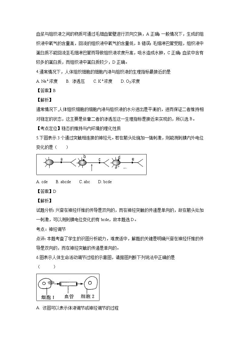 【生物】吉林省辉南县第一中学2018-2019学年高二上学期第三次月考试题 （解析版）第2页