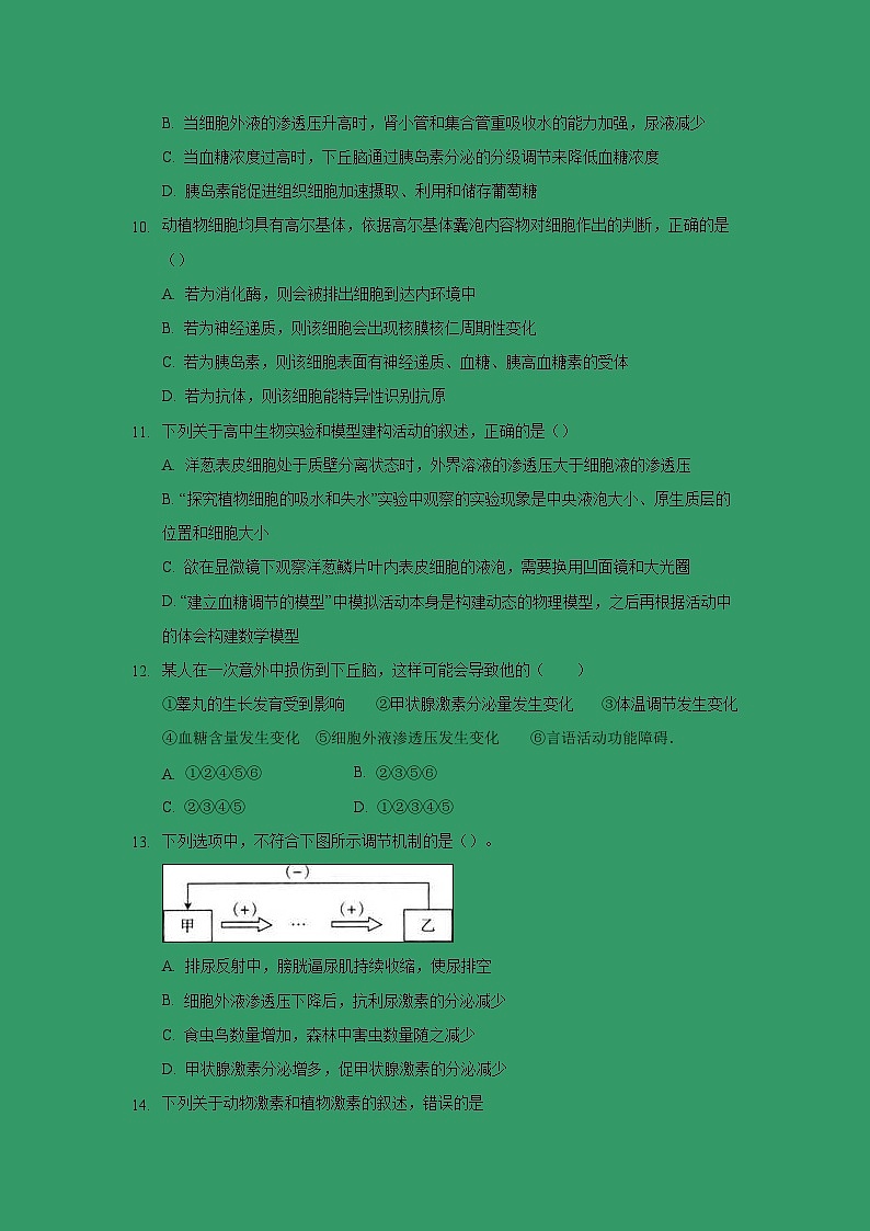 【生物】河北省大名县一中2018-2019学年高二（清北班）上学期12月半月考试卷(解析版)03