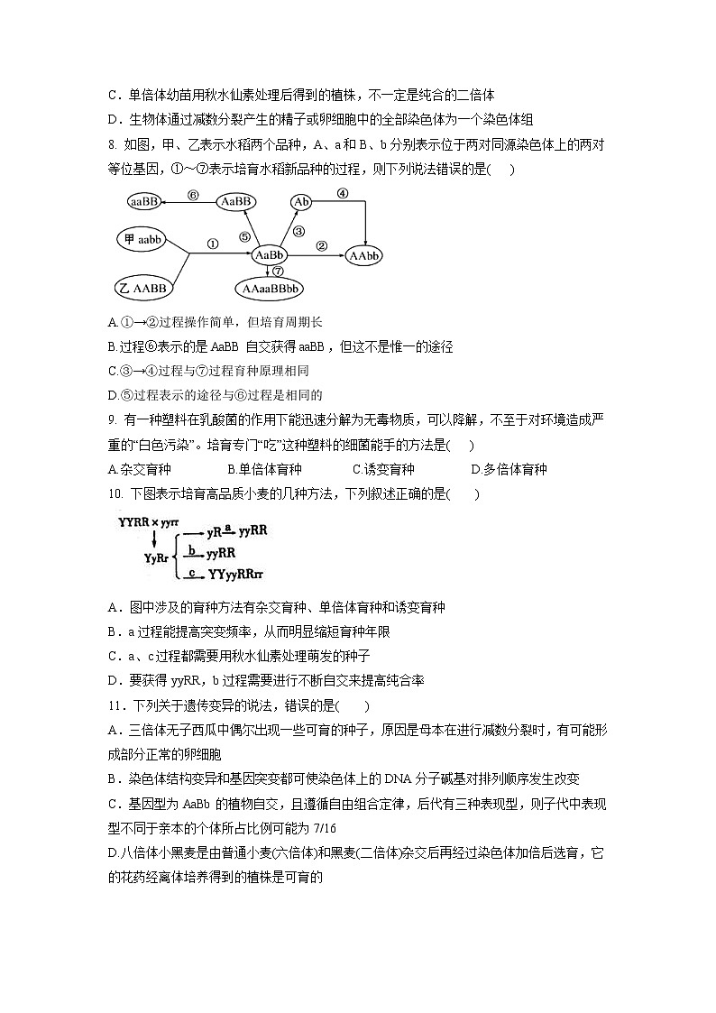 【生物】河北省武邑中学2018-2019学年高二12月月考试题02