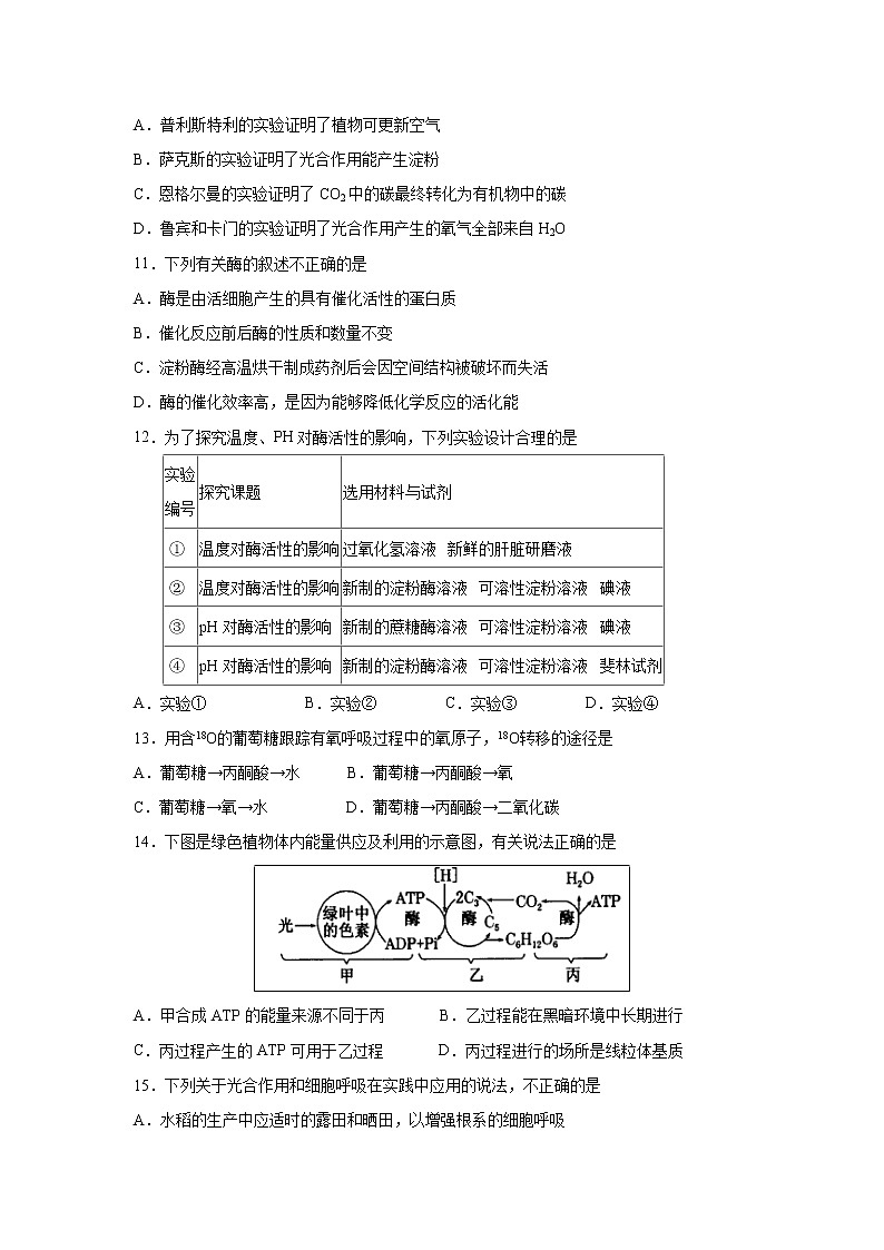 【生物】江苏省扬州中学2018-2019学年高二下学期开学检测（2月） （必修）03