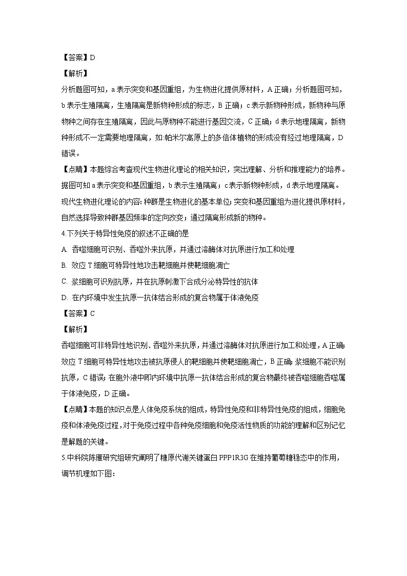 【生物】四川省宜宾市叙州区第一中学2018-2019学年高二下学期开学考试试题 （解析版）02