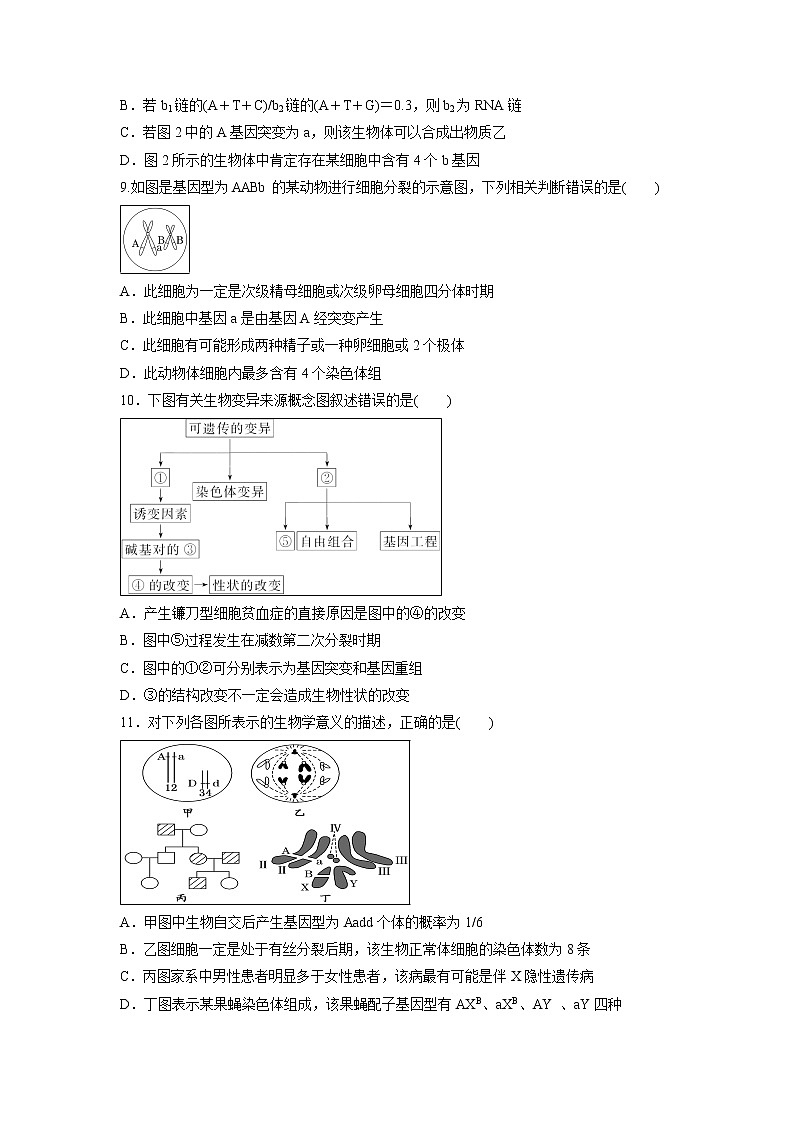 【生物】福建省平和一中、南靖一中等五校2018-2019学年高二上学期第一次联考试题03