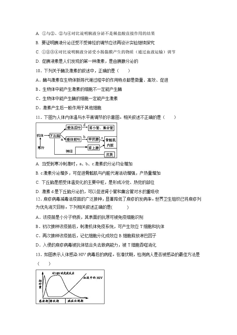 【生物】福建省平潭县新世纪学校2018-2019学年高二上学期第二次月考理科试题03