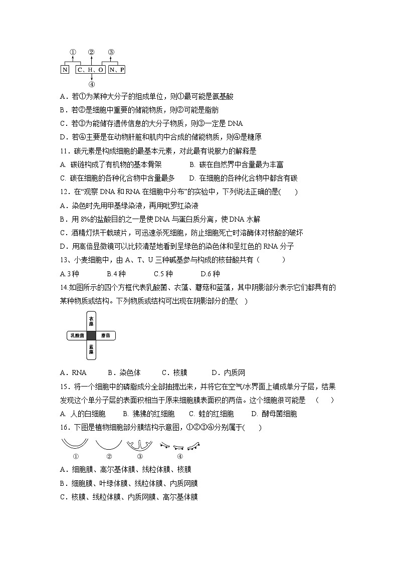 【生物】福建省霞浦第一中学2018-2019学年高二上学期第一次月考试题（A卷）03