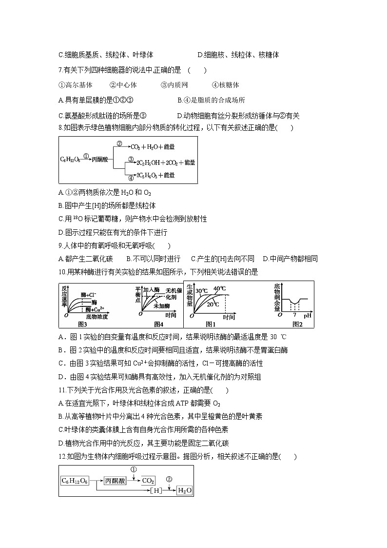【生物】福建省霞浦第一中学2018-2019学年高二上学期第二次月考试题（A卷）02