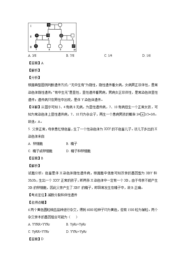 【生物】福建省尤溪县2018-2019学年高二上学期半期考试试题（解析版）第2页