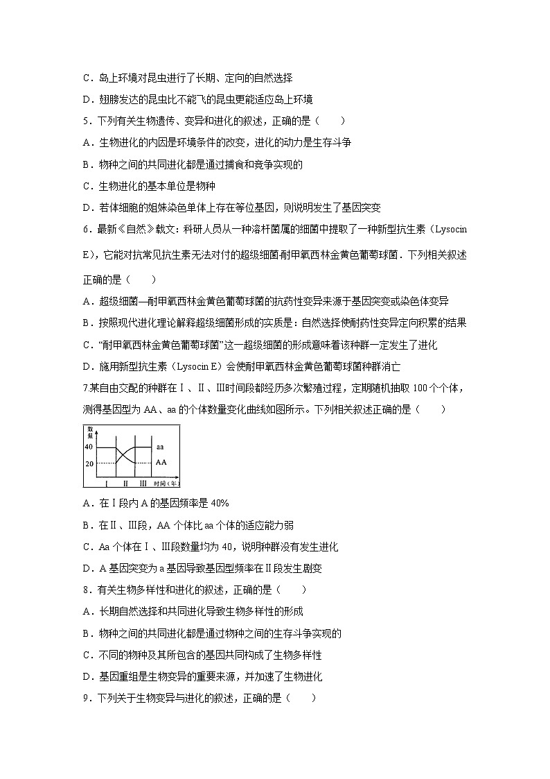 【生物】广东省佛山市第一中学2019-2020学年高二上学期期中考试02