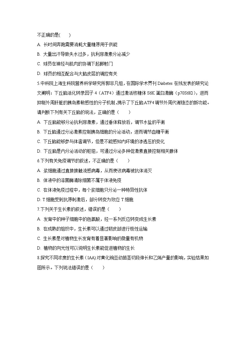 【生物】黑龙江省齐齐哈尔市八中2019-2020学年高二上学期期中考试试卷02