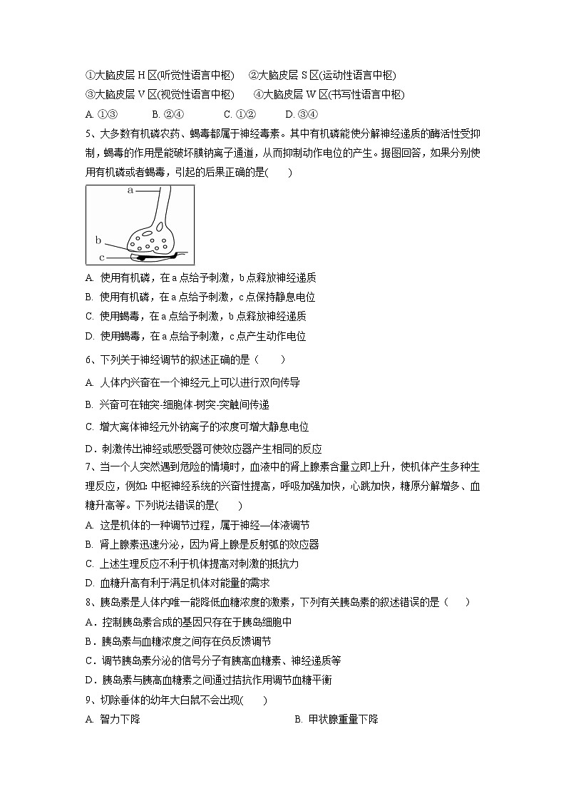 【生物】黑龙江省佳木斯市建三江一中2019-2020学年高二上学期期中考试第2页