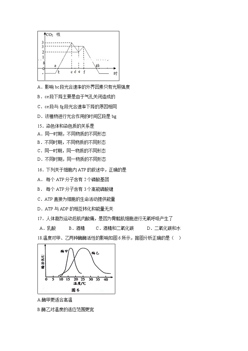 【生物】黑龙江省牡丹江市第三高级中学2019-2020学年高二上学期期中考试（理）试题03