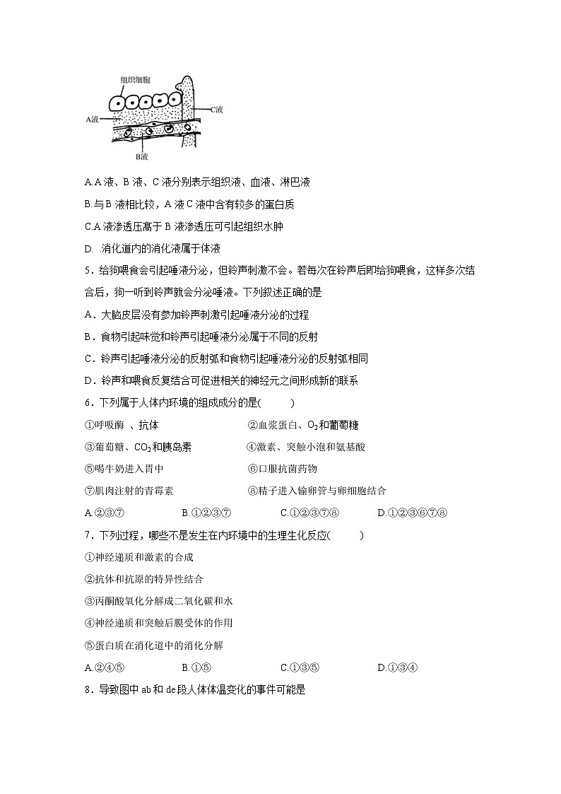 【生物】湖北省黄冈市黄梅国际育才高级中学2019-2020学年高二上学期期中考试试题02