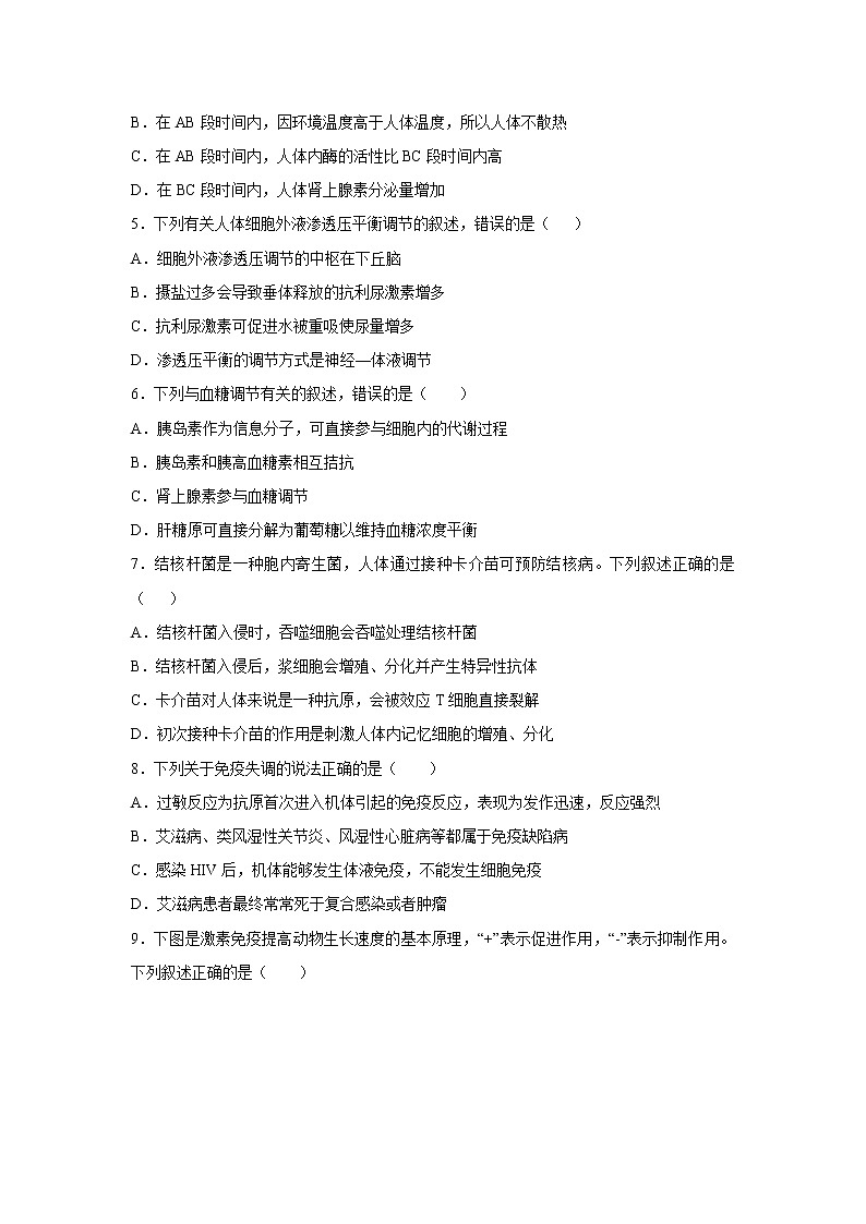 【生物】江苏省扬州市江都区大桥高级中学2019-2020学年高二上学期期中考试（选修）试题第2页