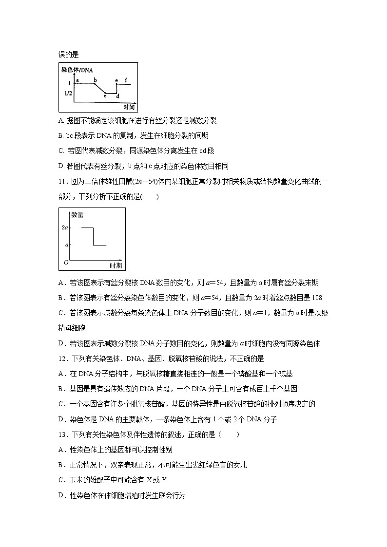 【生物】江西省万载中学2019-2020学年高二上学期期中考试试题03