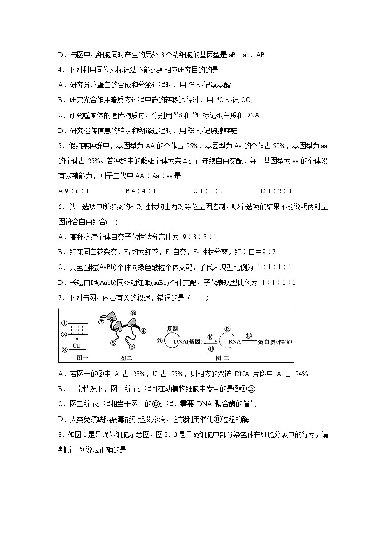 【生物】江西省万载中学2019-2020学年高二上学期期中考试试题（衔接班）02