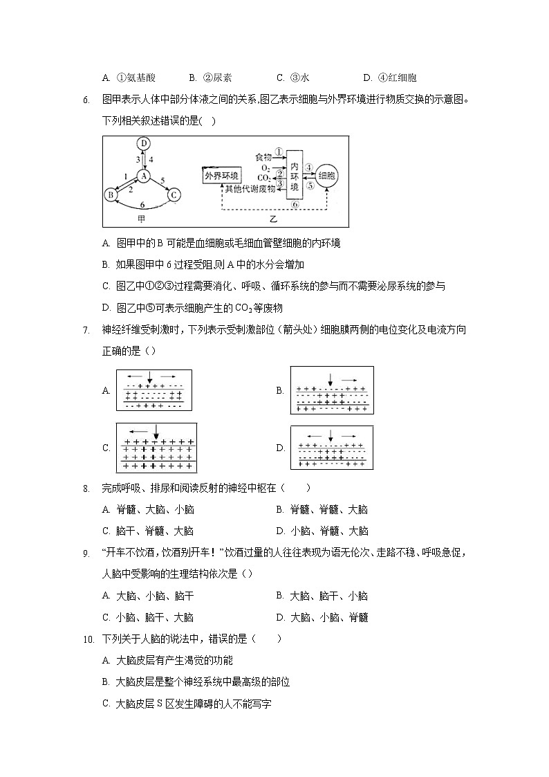 【生物】吉林省通榆县第一中学2019-2020学年高二上学期期中考试试题02