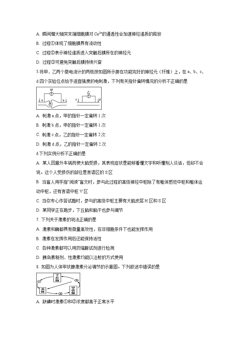 【生物】江苏省海安高级中学2019-2020学年高二上学期期中考试试题（选修）02
