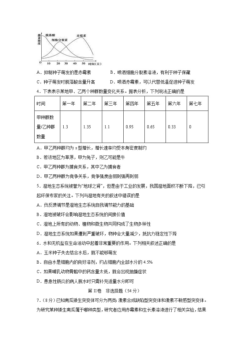 【生物】四川省泸县第二中学2019-2020学年高二下学期第一次在线月考试题第2页