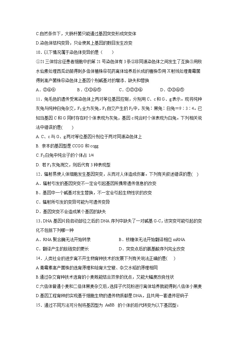 【生物】福建省三明第一中学2019-2020学年高二上学期期中考试（选考）试题03