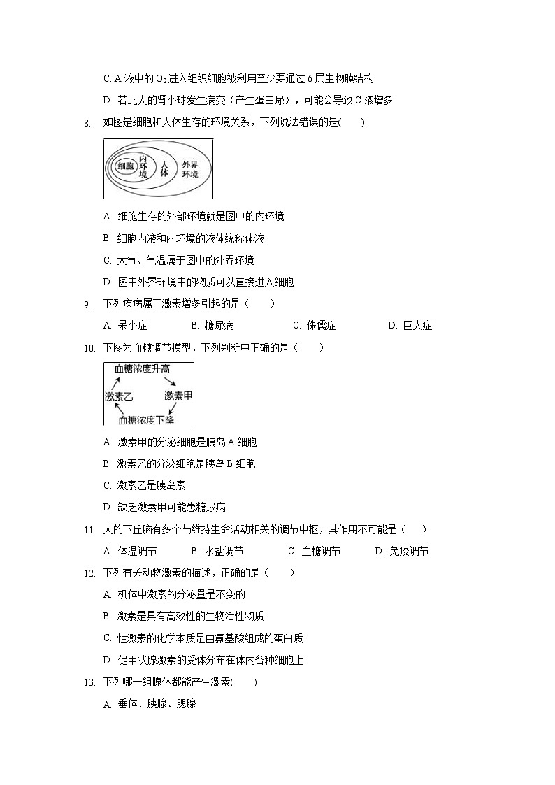 【生物】福建省三明市三地三校2019-2020学年高二上学期期中联考协作卷试题第2页