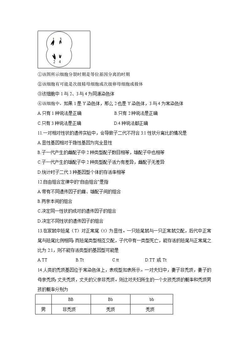 【生物】甘肃省兰州第一中学2019-2020学年高二上学期期中考试（理）试题03