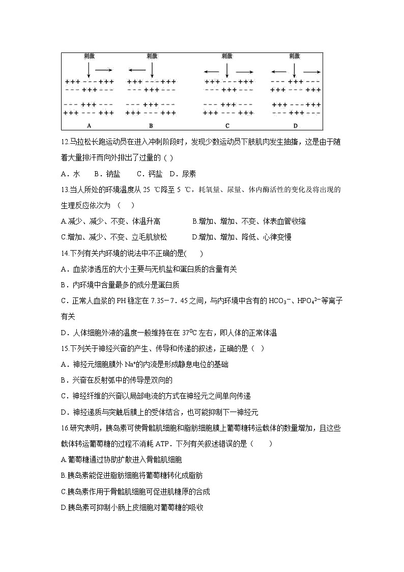 【生物】重庆市万州新田中学2019-2020学年高二10月月考试卷03