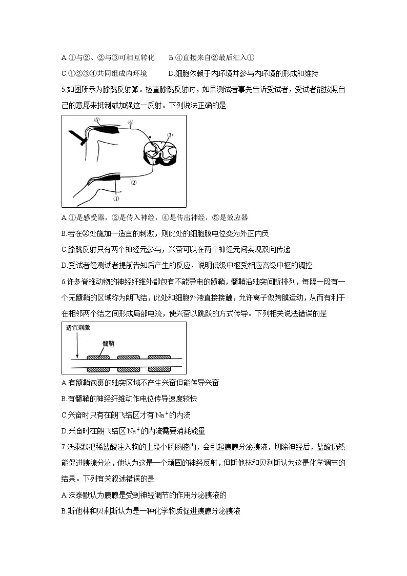 【生物】天一大联考2019-2020学年高二上学期阶段性测试（一）（全国版）第2页