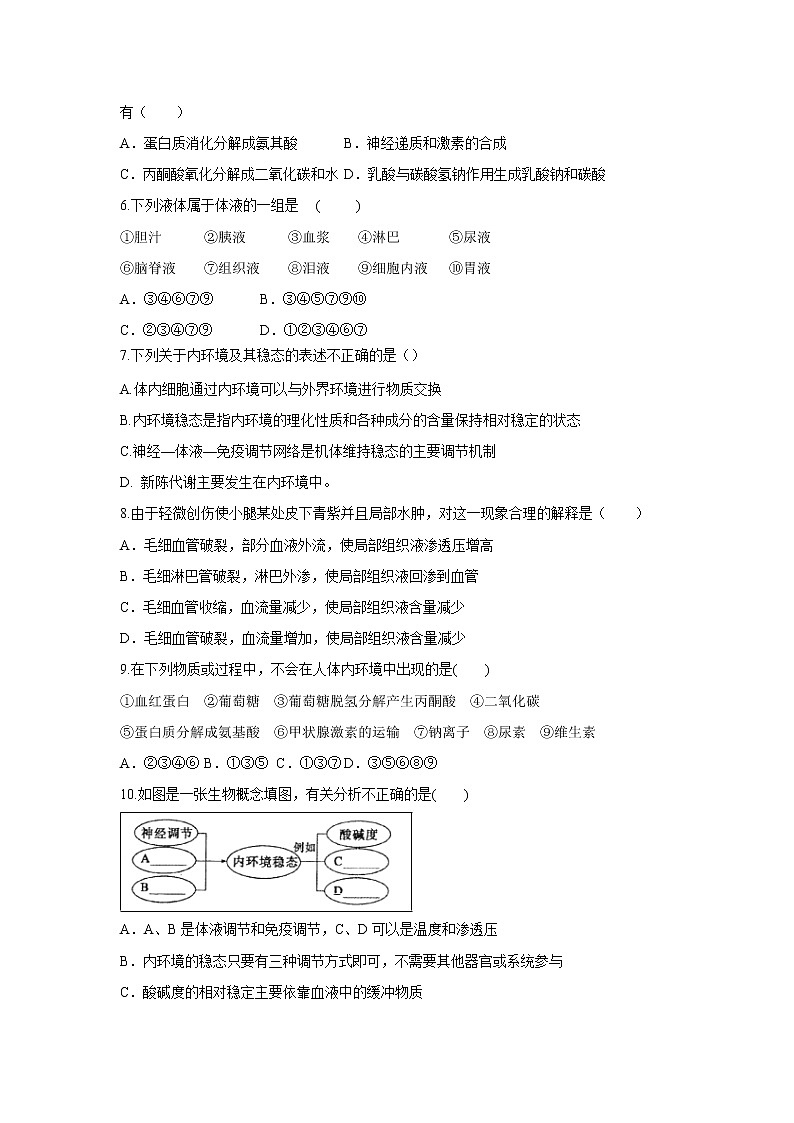 【生物】辽宁师大附中2019-2020学年高二上学期10月月考试题第2页