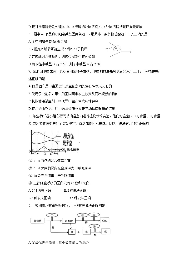 【生物】辽宁省大连海湾高级中学2019-2020学年高二上学期第一次质量检测试卷02
