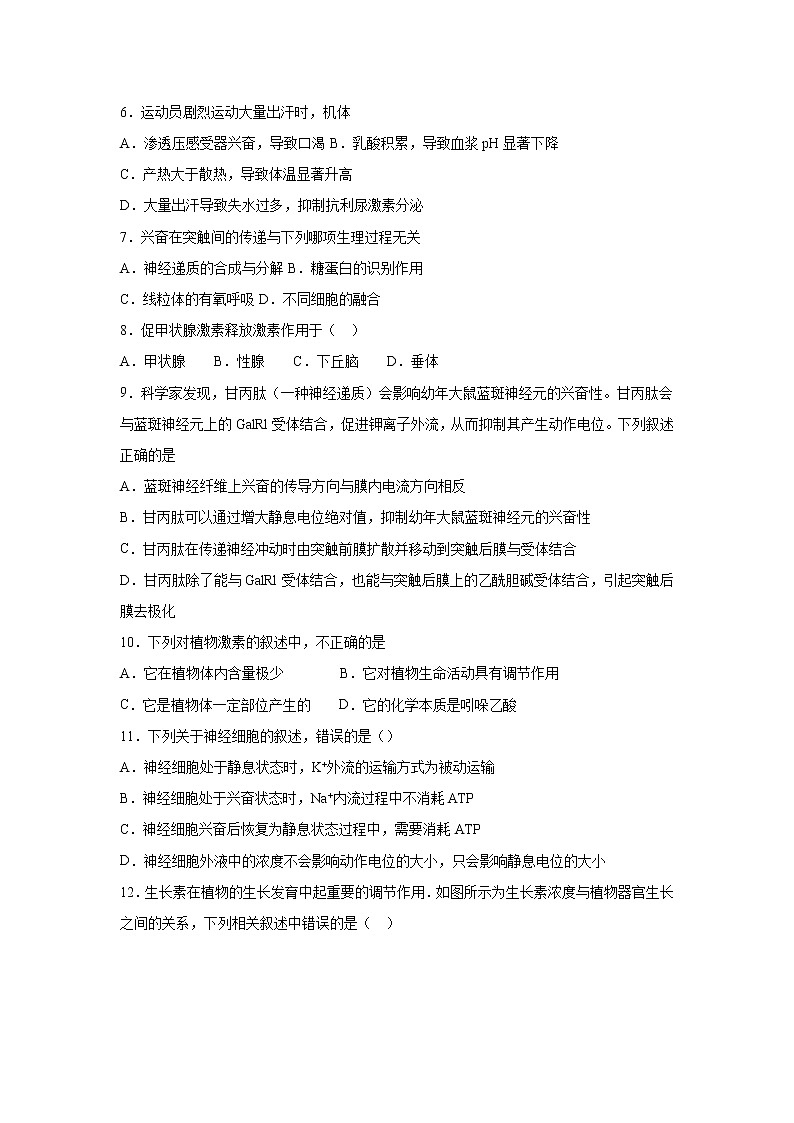 【生物】山西省运城市景胜中学2019-2020学年高二12月月考试题第2页