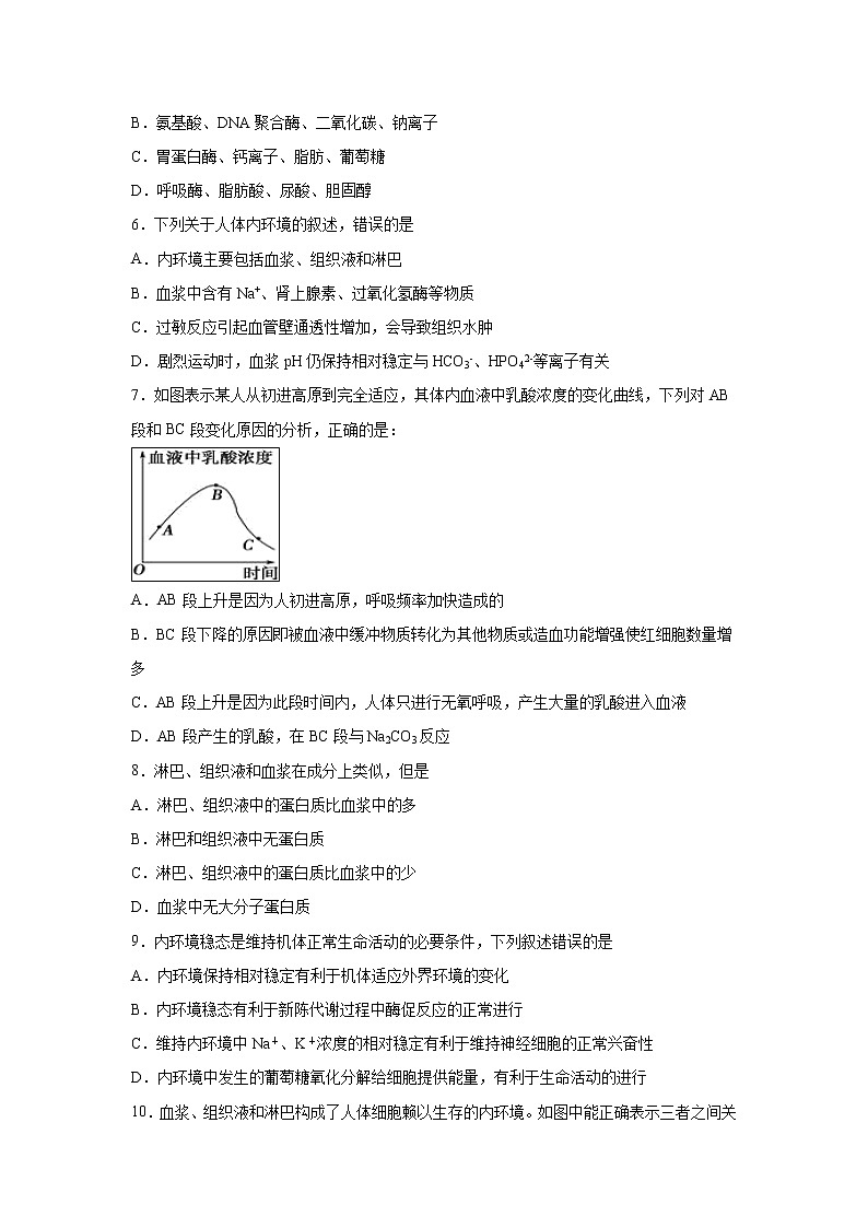 【生物】山东省日照市第一中学2019-2020学年高二10月月考试卷第2页