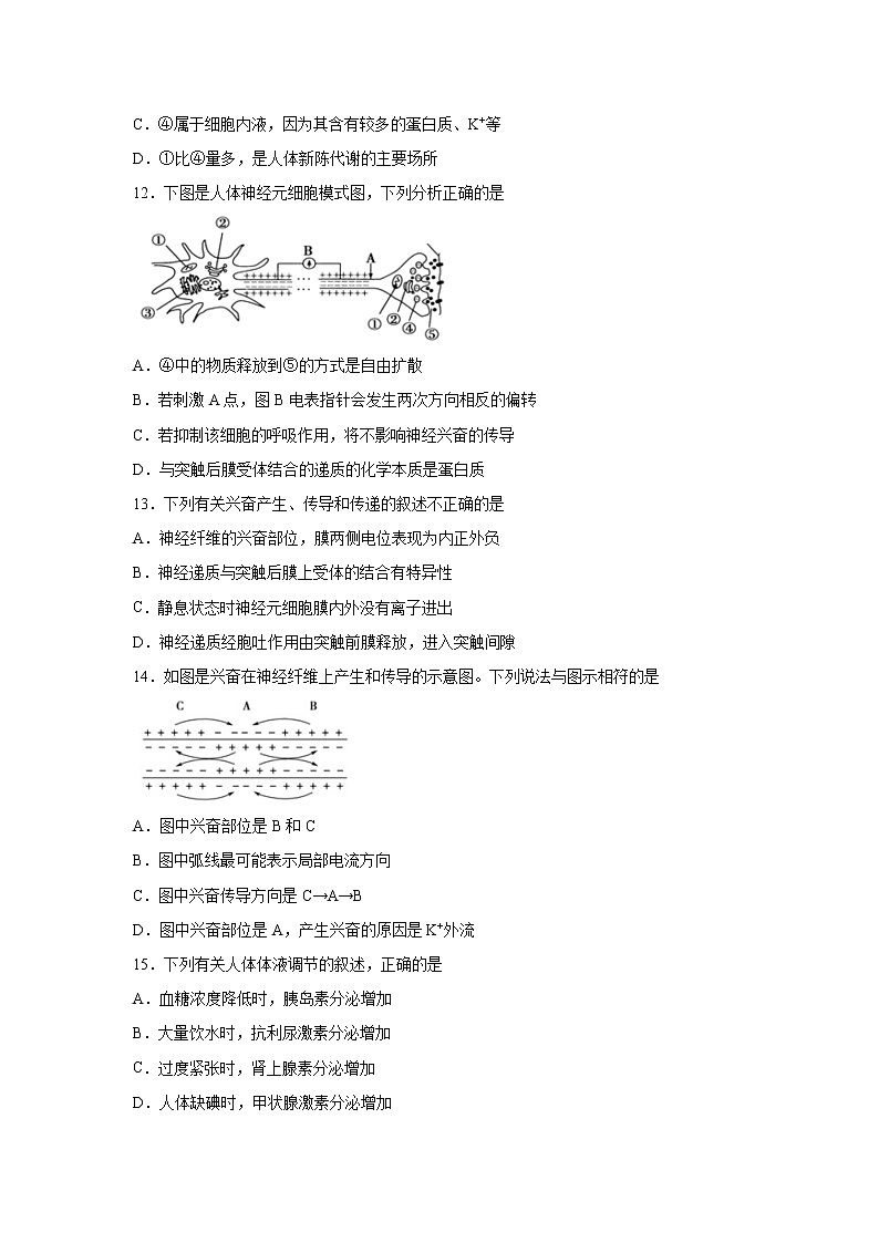 【生物】黑龙江省绥化市青冈县一中2019-2020学年高二上学期（B）班月考试卷第3页