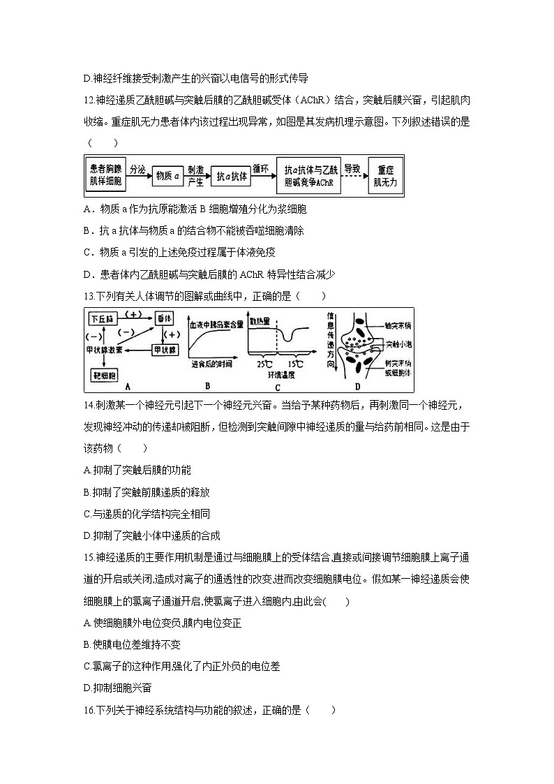 【生物】黑龙江省哈尔滨市第六中学2019-2020学年高二10月份阶段性总结试题03