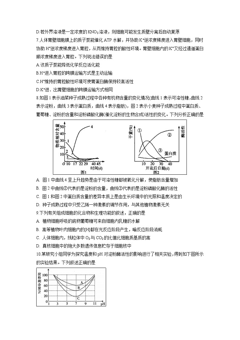 【生物】江西省赣州市于都二中2019-2020学年高二上学期第三次月考 试卷02
