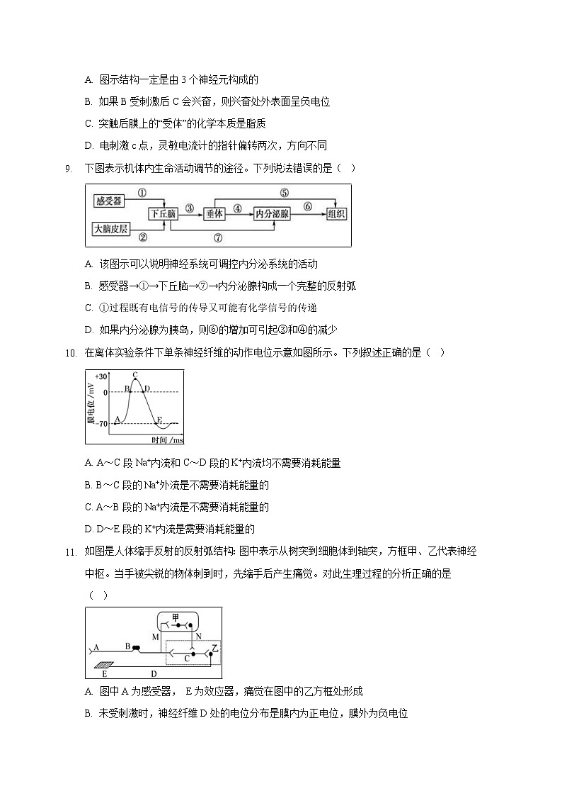 【生物】湖南省张家界市第一中学2019-2020学年高二12月月考试题第3页