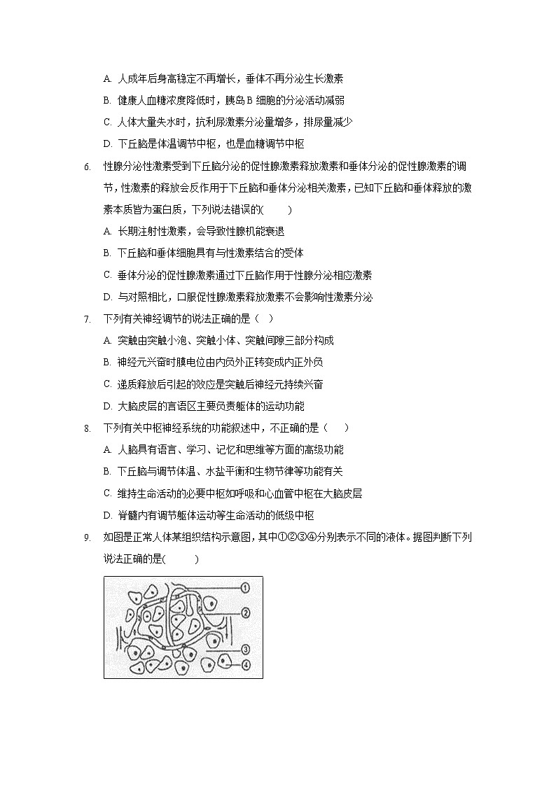 【生物】吉林省白城市通榆县第一中学2019-2020学年高二上学期第三次月考试题02