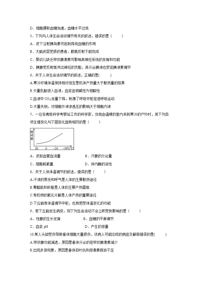 【生物】福建省南安第一中学2019-2020学年高二上学期第二次月考试题02