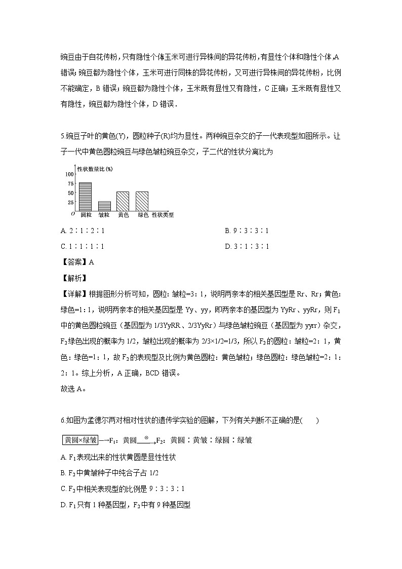【生物】河南省洛阳市栾川县实验高中2019-2020学年高二（9月）月考试题（解析版）03