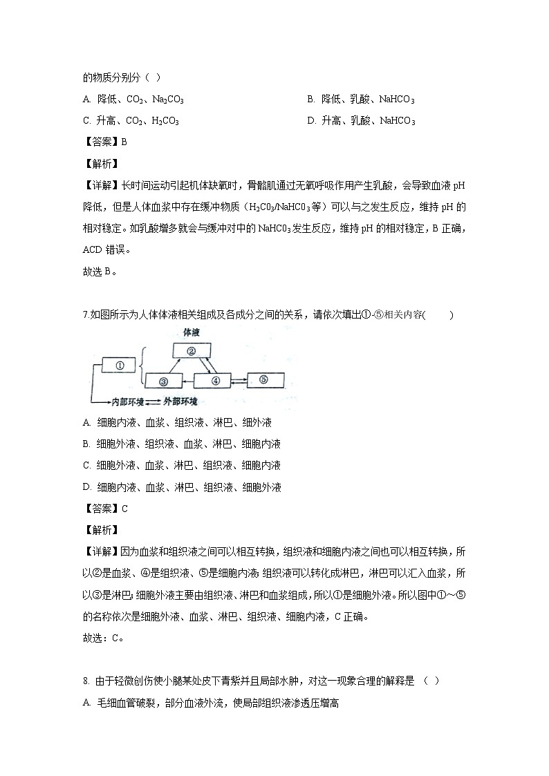 【生物】河南省信阳市息县一中2019-2020学年高二（9月）月考试题（解析版）03