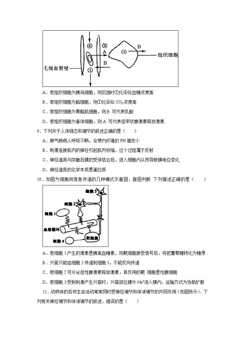 【生物】河南省许昌高级中学2019-2020学年高二上学期尖子生期初考试试题03