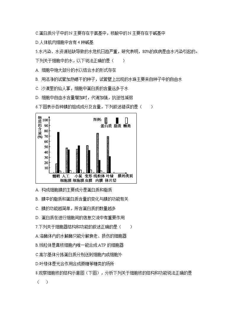 【生物】安徽省滁州市定远县育才学校2019-2020学年高二上学期入学考试试题02